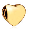 Golden  Heart  Gold Plated European Beads