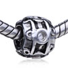 Round Shaped Abstract Hollow Crystal European Beads