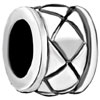 Drum Shaped Twist Silver Plated Beads Charms Bracelets
