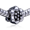 Decorative Flower Silver Plated European Beads