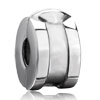 Spacer Clips Stopper Abstract Silver Plated European Beads