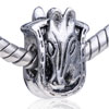Horse Head Shield Silver Plated European Beads
