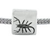 Scorpion Silver Plated European Beads