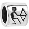 Man With Bow And Arrow Silver Plated European Beads