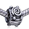 Round Shaped Mosquito Coil Silver Plated European Beads