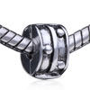 Abstract Spacer Clips Stopper Silver Plated European Beads