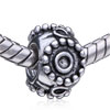 Round Shaped Dial Plate Silver Plated European Beads