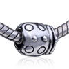 Dotted Silver Plated European Beads