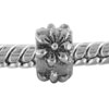 Daisy Flower Decorated Silver Plated European Beads