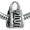 Purse Handbag Silver Plated European Beads