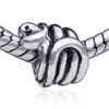 Rattlesnake Silver Plated European Beads
