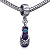 Purple Enamel Sandal Dangle European Beads