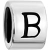  Letter  B Silver Plated European Beads
