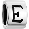  Letter  E Silver Plated European Beads