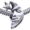 Moon Face Silver Plated European Beads