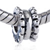 Lotus Flower Shaped Spacer Silver Plated European Beads