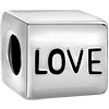 Round Love Silver Plated European Beads