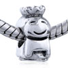 Cute Boy In Crown Silver Plated European Beads