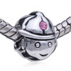 Naughty Boy Silver Plated Crystal European Beads