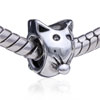 Ugly Cat Silver Plated European Beads