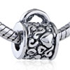  Heart  Purse Silver Plated European Beads