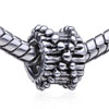 Intricate Dotted Silver Plated European Beads