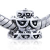 Three Tier Cake Silver Plated European Beads