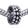 Textured Halo Silver Plated European Beads