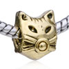 Golden Cat Gold Plated European Beads