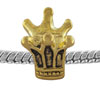 Royal Crown Gold Plated European Beads