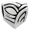 Austrian Heart Silver Plated European Beads