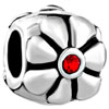  January   Birthstone  Flower Silver Plated European Beads