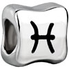 Zodiac Pisces Silver Plated European Beads
