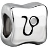  Leo  Horoscope Symbol Silver Plated European Beads