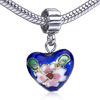 Blue Flower Cloisonne Teardrop Dangle European Beads