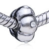 Pumpkin Silver Plated Crystal European Beads