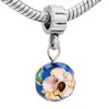 Blue Cloisonne Dangle European Beads