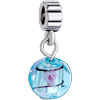 Pale Blue Ball With Pink Rose All Brands Dangle European Beads Charms Brac...