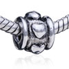 Heart Wheel Silver Plated European Beads