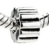 Cylindrical Wheel Silver Plated European Beads