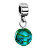  Murano  Glass Turquoise Round Dangle European  Beads 