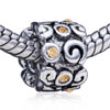 Cylindrical Whorl Crystal European Beads
