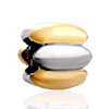 Alternating And Ornament Two Tone Plated European Beads
