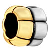 Half And Ornamental Two Tone Plated European Beads