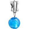 Blue Ball Dangle European  Beads 