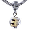 Golden Stripe Ball Dangle European Beads