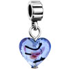 Murano Glass Turquoise Heart Fit All Brands Dangle European Beads Charms B...