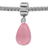 Murano Glass Soft Pink Teardrop Dangle European Beads