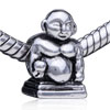 Muscle Man Silver Plated European Beads