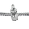 Textured Duck Silver Plated European Beads